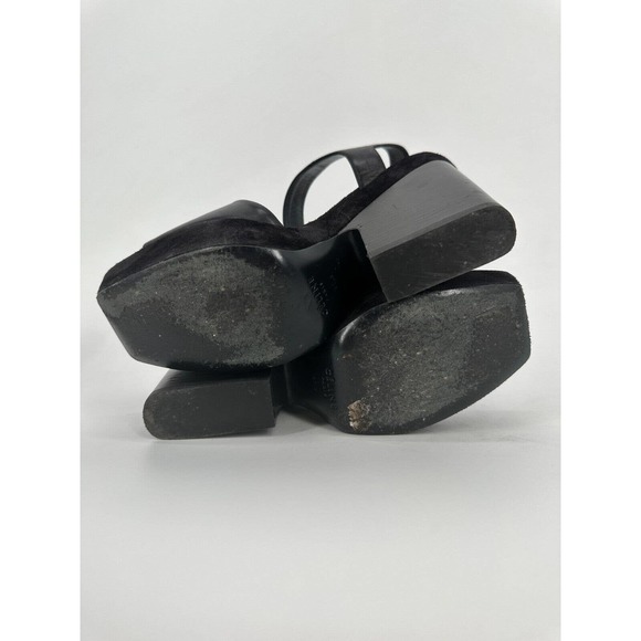 Celine Black Suede Platform Wedge Sandal 130 mm / Arch 80 Platform Wedge 37 1/2 - Picture 6 of 8